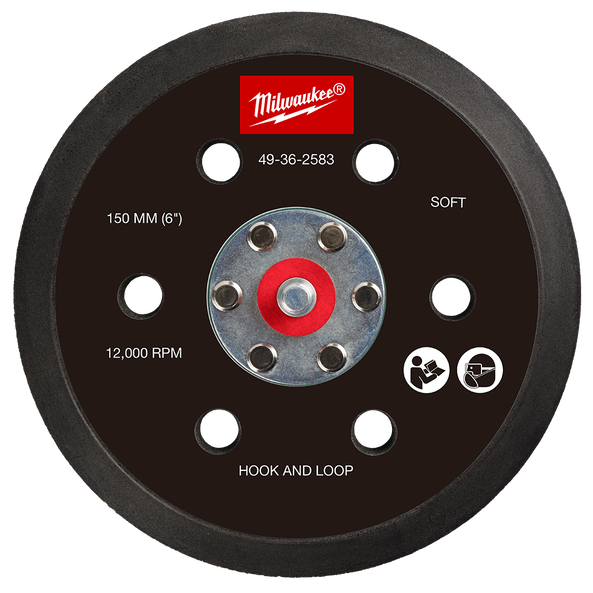 Order In - Milwaukee Hook and Loop Sander Backing Pad Soft 150 MM - 49362583