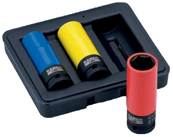 Order In - Bahco Square Drive Impact Wheel Socket Set 1/2" 3 Piece - BWSS12P3