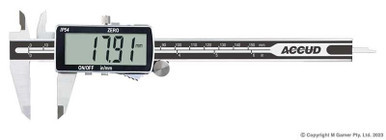Order In - Accud Rechargeable Fractional Imperial Metric Digital IP54 Caliper 200mm - AC-106-008-11F