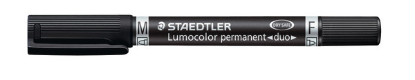 Order In - Staedtler® Lumocolor® duo permanent double sided marker - black - 348-9