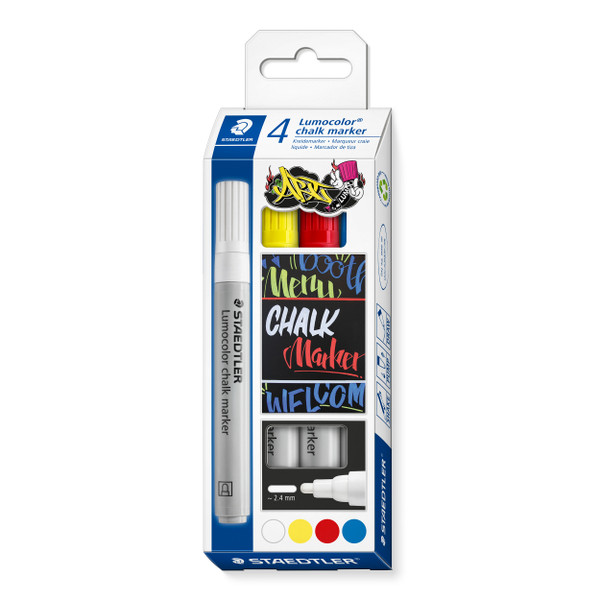 Order In - Staedtler® Lumocolor® chalk marker 344 - assorted pack of 4 - 344 C4