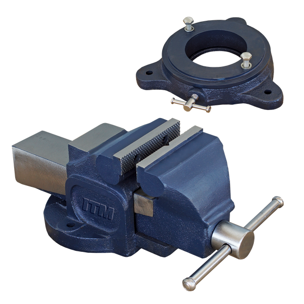 Order In - ITM Professional Mehanics Bench Vice with Swivel Base  Cast Iron 150 MM - TM100-150SB