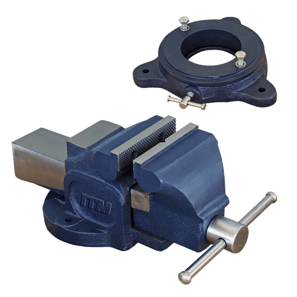 Order In - ITM Professional Mehanics Bench Vice with Swivel Base  Cast Iron 200 MM - TM100-200SB