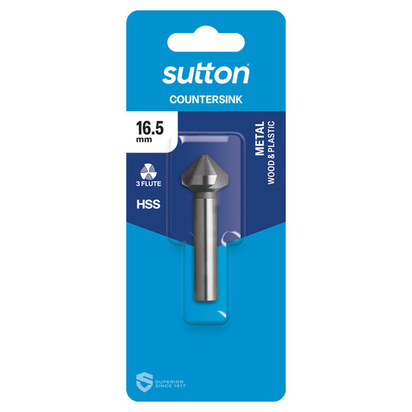 Order In - Sutton HSS Countersink 3 Flute 16.5 MM - C201H1650