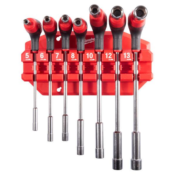 Order In - Milwaukee-7 PC Nut Driver with Comfort Grip Set with Rack - 4932498704