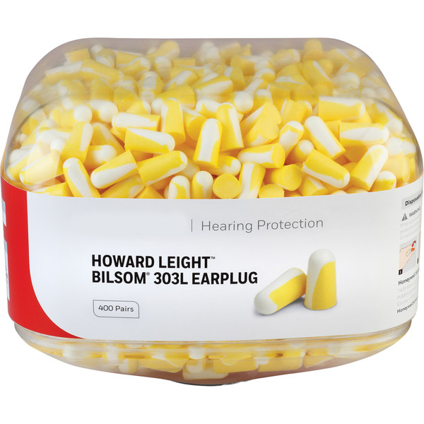 Order In - Howard Leight Prefilled canister of 400 pairs Bilsom 303 Large Earplugs - 50129774-001