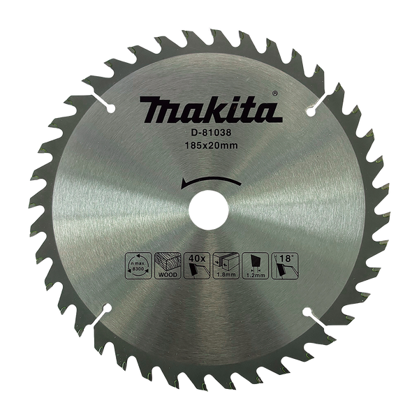 Order In -Makita Economy Saw Blade TCT 185 MM x 20 MM x 40T - D-81038