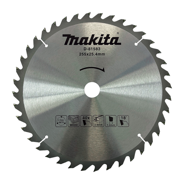 Order In -Makita Economy Saw Blade TCT 255 MM x 25.4 MM x 40T - D-81583