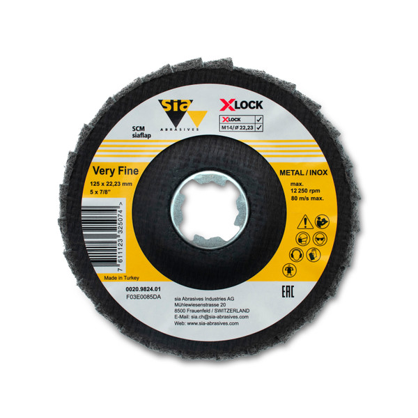 Sia Abrasives Flap Disc Very Fine X-Lock 125mm - F03E0085DA