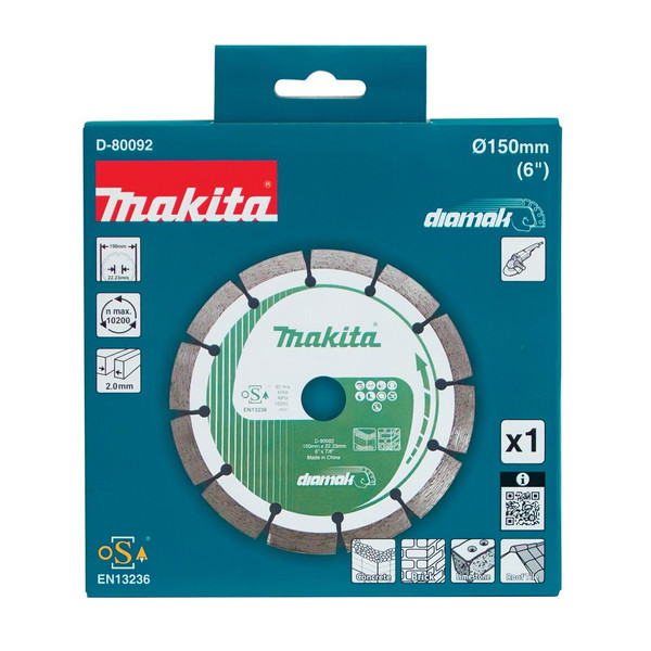 Oder In - Makita Diamak Segmented Diamond Blade 150 MM x22.2 MM - D-80092