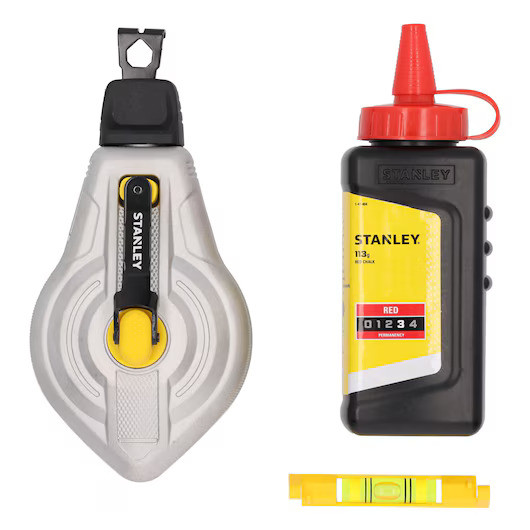 Order In - STANLEY FATMAX Aluminium 6:1 Chalk Reel KIT Red Chalk & Level 30 M - STHT47612-0