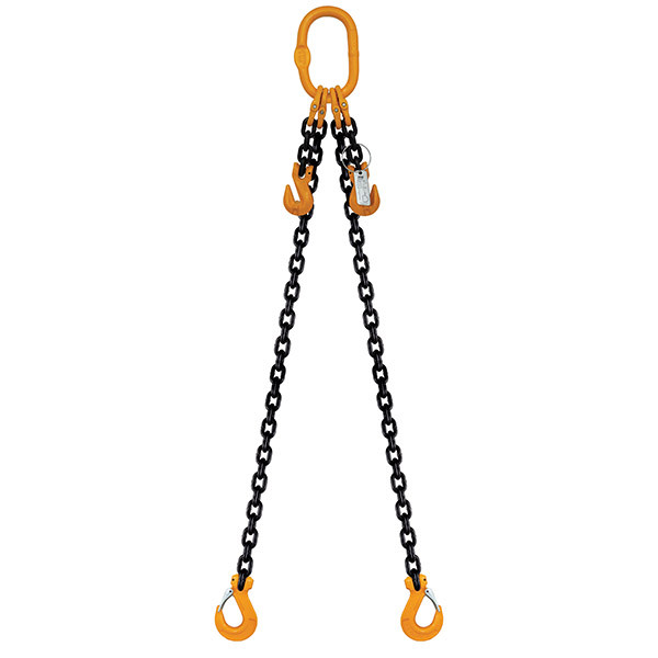Order In - ITM 2 Leg Chain Sling 8MM Chain 6M Length With Clevis Sling Hooks & Shortening Grab Hooks - TM9802-08060
