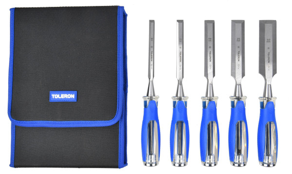 Toleron Wood Chisel Full Tang Through Blade 5 Piece Set 10mm, 13mm,19mm, 25mm & 32mm - TL90507