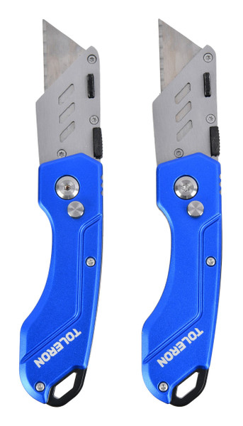 Toleron Twin Pack Folding Utility Knife Set - TL91103