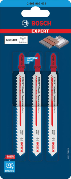 Order In - Bosch Expert Jigsaw Blade Set Plastic Composites 3 Piece - 2608902471