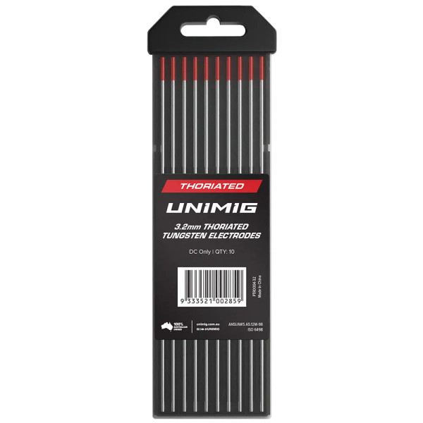 Order In - Unimig Thoriated Tungsten Red 3.2 MM 10 Pack - PTR0004-32