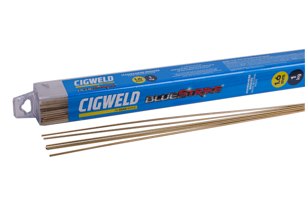 Order In - Cigweld BlueStrike Manganese Bronze Rods 2.4 MM x 750 MM 5 Rods - 321182
