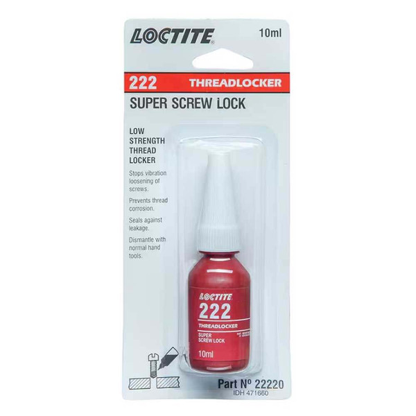 Loctite 222 Threadlocker Low Strength Purple 10Ml - LOC22220
