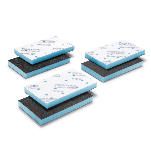 Order In - Festool Granat Profile Abrasive Sheet 80mm x 133mm Set 3M/3F/4S - 10 Pack - 578803