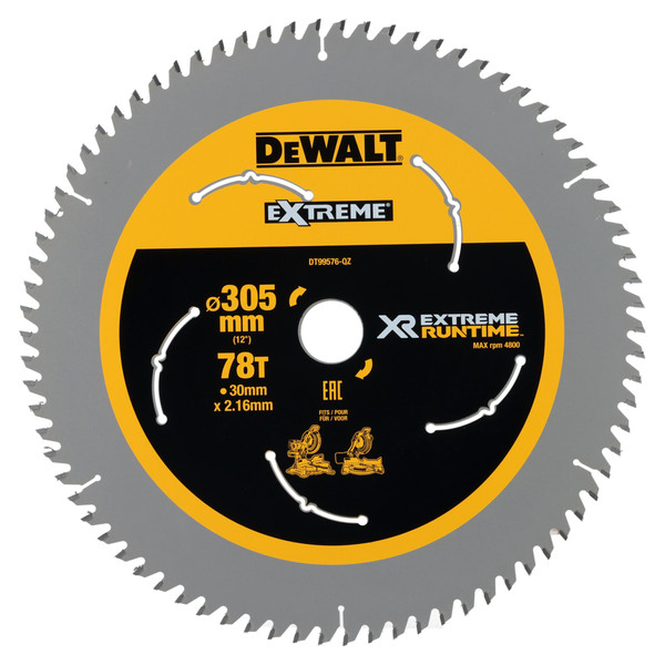 Order In - DeWalt Extreme Runtime Circular Saw Blade 78T 305 MM x30 MM - DT99576-QZ