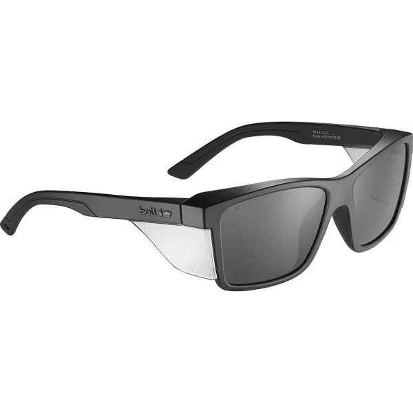 Order In - Bolle Safety STKS 420 Large - Smoke PC Lens - PLATINUM (ASAF) - Matte Black PC Temples/Frame - STL42N23A