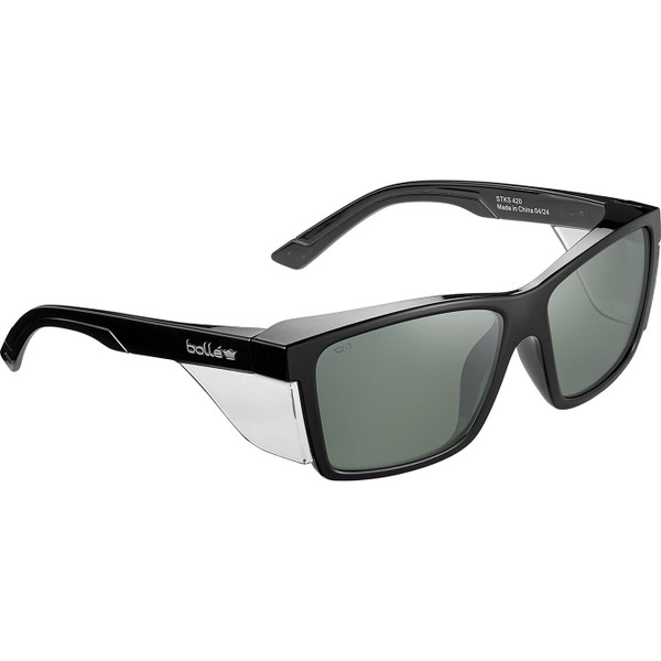 Order In - Bolle Safety STKS 420 Large - Smoke Polarised PC Lens - AS - Black Gloss PC Temples/Frame - STL42N50A