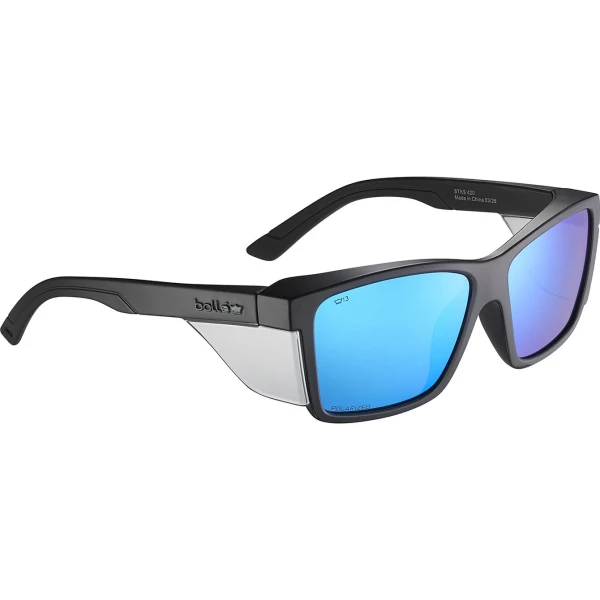 Order In - Bolle Safety STKS 420 Large - Cobalt Flash Polarised PC Lens - AS - Matte Black PC Temples/Frame - STL42N56A
