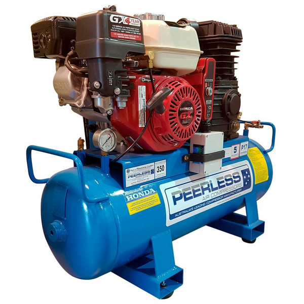 Special Order - Peerless P17 350 L/M Electric & Remote Start Petrol Air Compressor - 68 Litre Tank - 00128ESRS