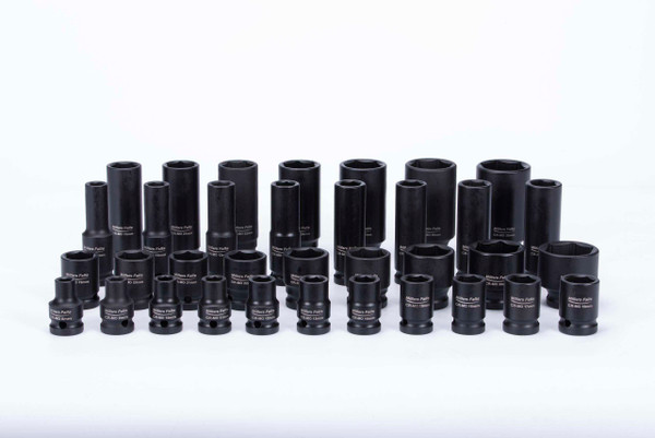 Millers Falls Impact Metric Socket Set 1/2' Drive 35 Piece - SSID35MET-1/2"