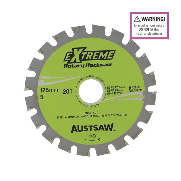 Austsaw Rotary Hacksaw Blade  20 Teeth 125 MM - RHS12522220