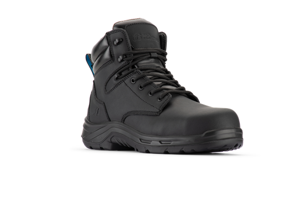 Order In - Bata Saturn Black Mid Cut Lace Up Safety Boot -80461510