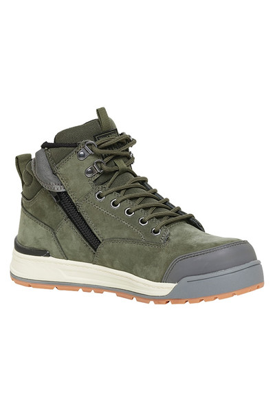 Order In- Hard Yakka Safety Boots Zip 5 Inch Olive - Y60201