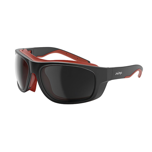 Order In - SafeStyle® Switches SPSW1-0001 Safety Glasses - Matte Black/Red Frame - Grey Polarised Lens