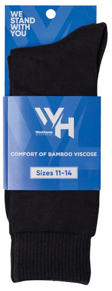 Order In - Workhorse MSL020 Bamboo Viscose Socks - Black