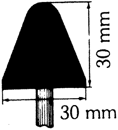 Order In - Norton 66253183094 38A60 A4 Mounted Point - 30 X 30 X 6mm - 60 Grit