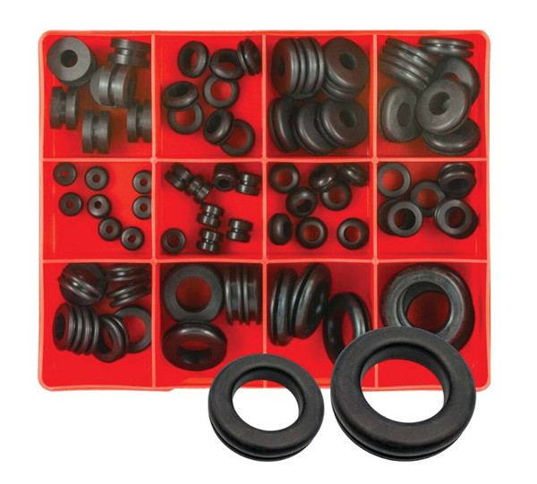 Order In - Champion Fasteners Wiring Grommet Kit - Rubber - Black - CA63 - 83 Pieces - CA63 - Champion
