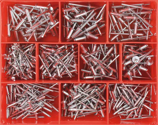 Order In - Champion Fasteners Blind Rivet Kit - Aluminium - 3/32 to 3/16" - 505 Pieces - CA502 - Champion