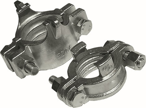 Order In - MCC Clamp - Claw - 2-Bolt - 1045 Steel/Ductile Iron - Zinc Plated - 25mm For 35-40mm OD - DBCC025