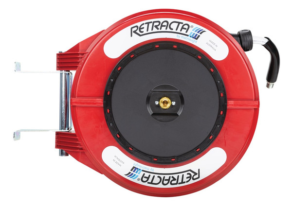 Order In -Retracta Hose Reel - Hot Water - Polypropylene - R3 - Bracket Mount - Red - 1/2" BSP Female X 15m - HW415R-01