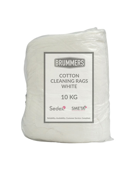 Order In -BRUMMERS - Cotton Cleaning Rags - White - 10kg