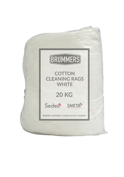 Order In -BRUMMERS - Cotton Cleaning Rags - White - 20kg
