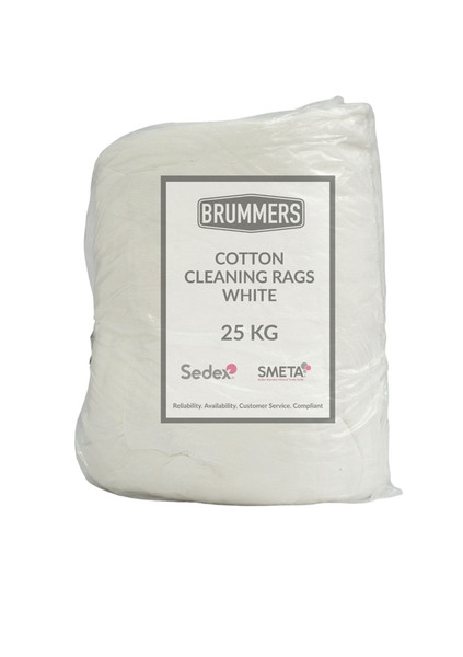 Order In -BRUMMERS - Cotton Cleaning Rags - White - 25kg