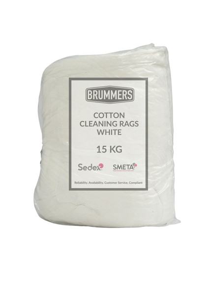 Order In -BRUMMERS - Cotton Cleaning Rags - White - 15kg
