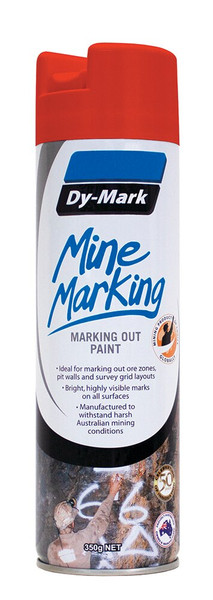 Order In - DY-MARK - Vertical Marking Out Paint - Mine Marking - Aerosol Can - Orange - 350g