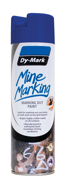 Order In - DY-MARK - Vertical Marking Out Paint - Mine Marking - Aerosol Can - Blue - 350g