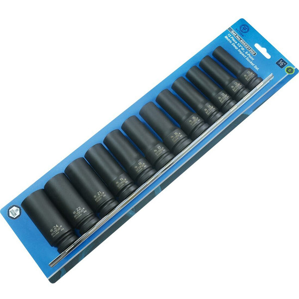 Action Impact Set 1/2'' Drive Metric Deep 12 Piece