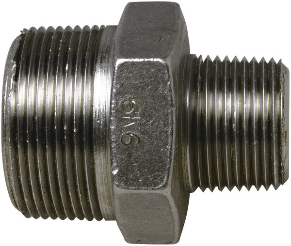 Order In - AAP Nipple - Hexagon, Reducing - Carbon Steel - Screw - BSPT - 3000L - 1-1/4inch X 1inch - PN3225B