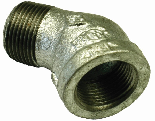 Order In - AAP Elbow - Male & Female - 45 Degree - Malleble Iron - Galvanized - 25Nb - LEMFF25