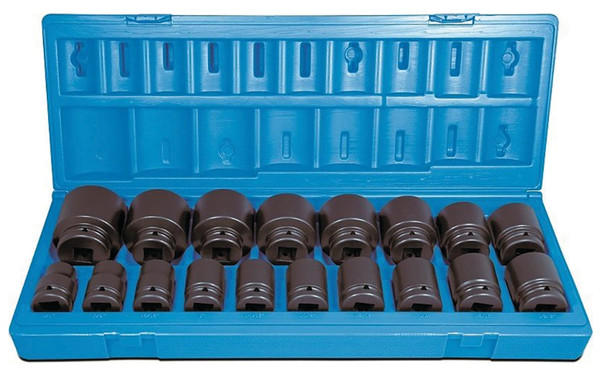 Order In - ACTION - Socket Impact Set - 3/4" - Metric - 18 piece - 12 Point - 658451801