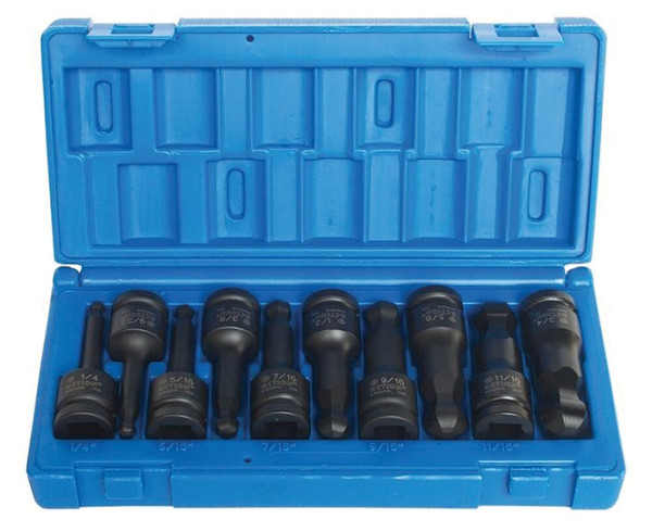 Order In - ACTION - Socket In-Hex Impact Set - 1/2" - Ball End -  Imperial - 10 Piece - 6482G1001